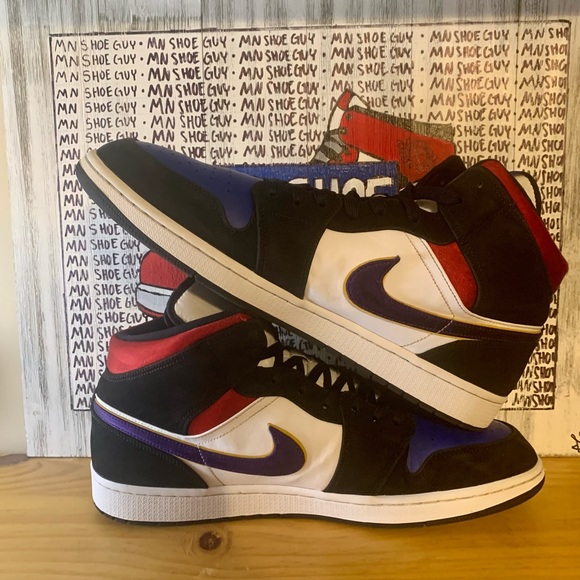 Jordan 1 Mid SE “Lakers Top 3/Rivals” men’s size 15 - Picture 6 of 7